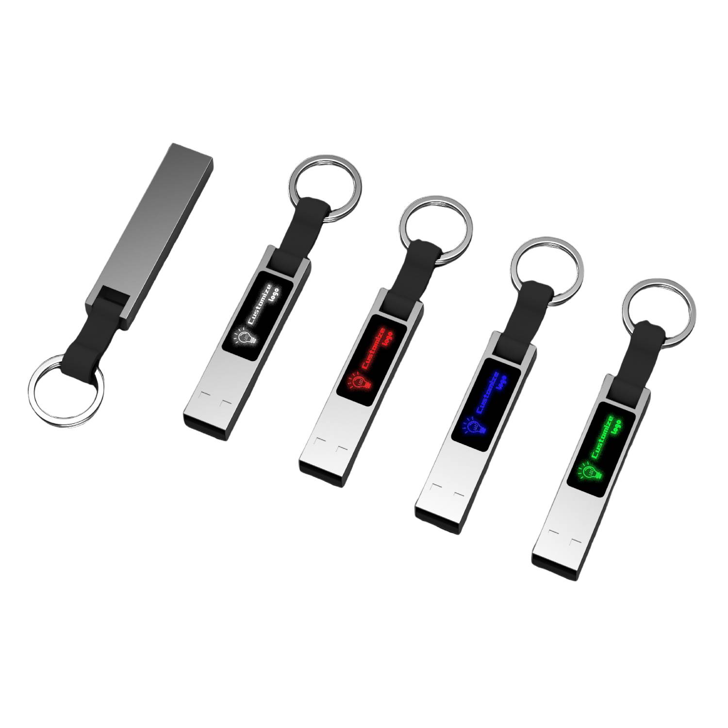 LED Light Up USB Flash Drive with Keyring 2