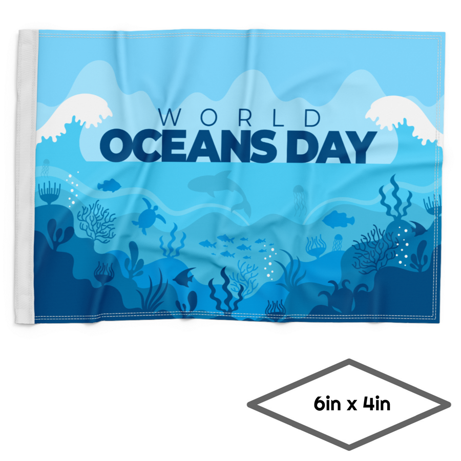 Single-Sided Dye Sublimation 1-Layer 6in x 4in Hand Flag