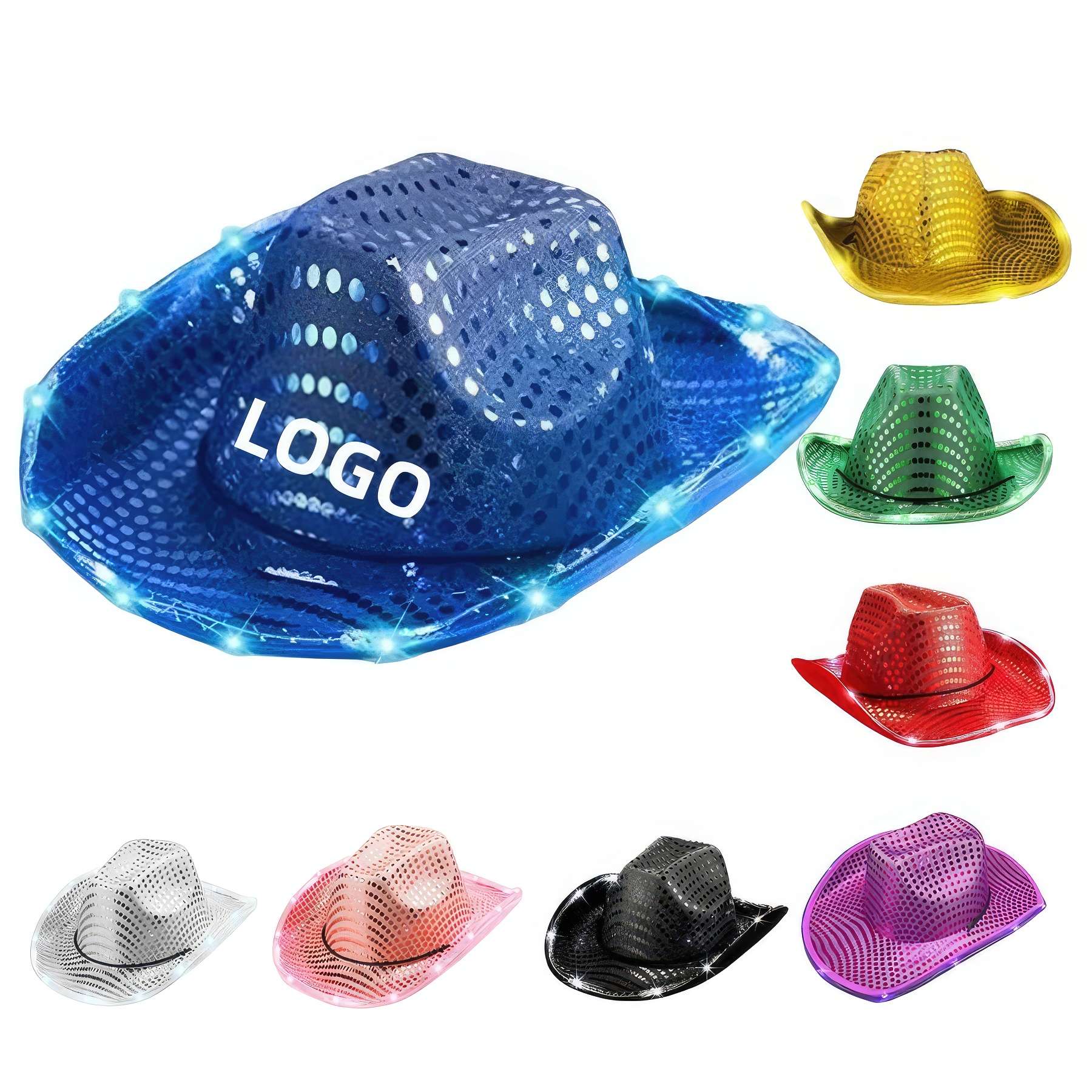 LED Flashing Cowboy Hat 2