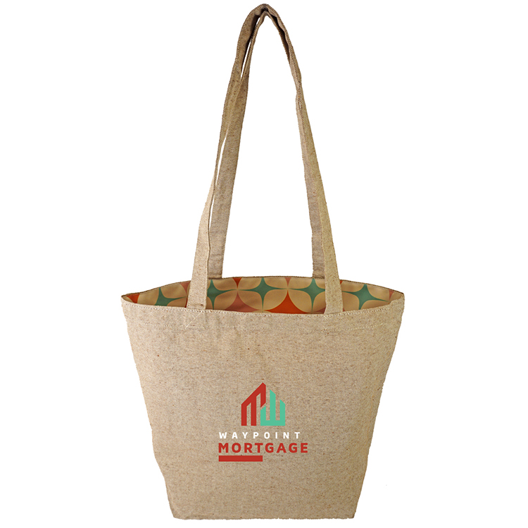 Super Sale- Reversible Colored Tweed Cotton Tote, custom tote bag with logo imprint 21