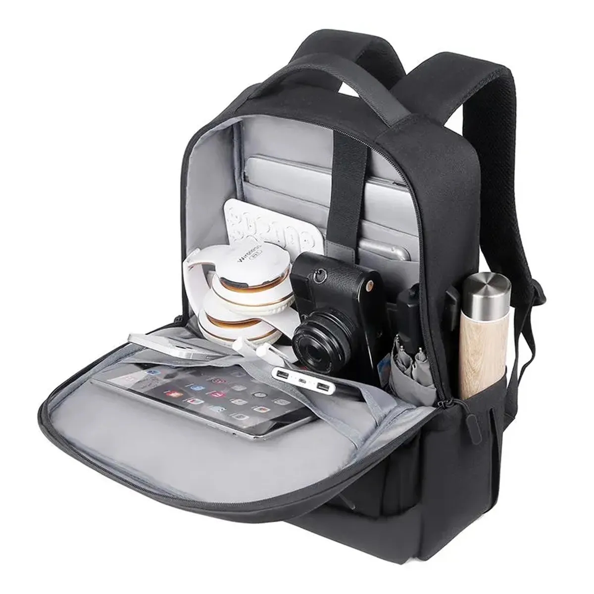Anti-theft Waterproof Men Business USB Port Laptop Backpack 13