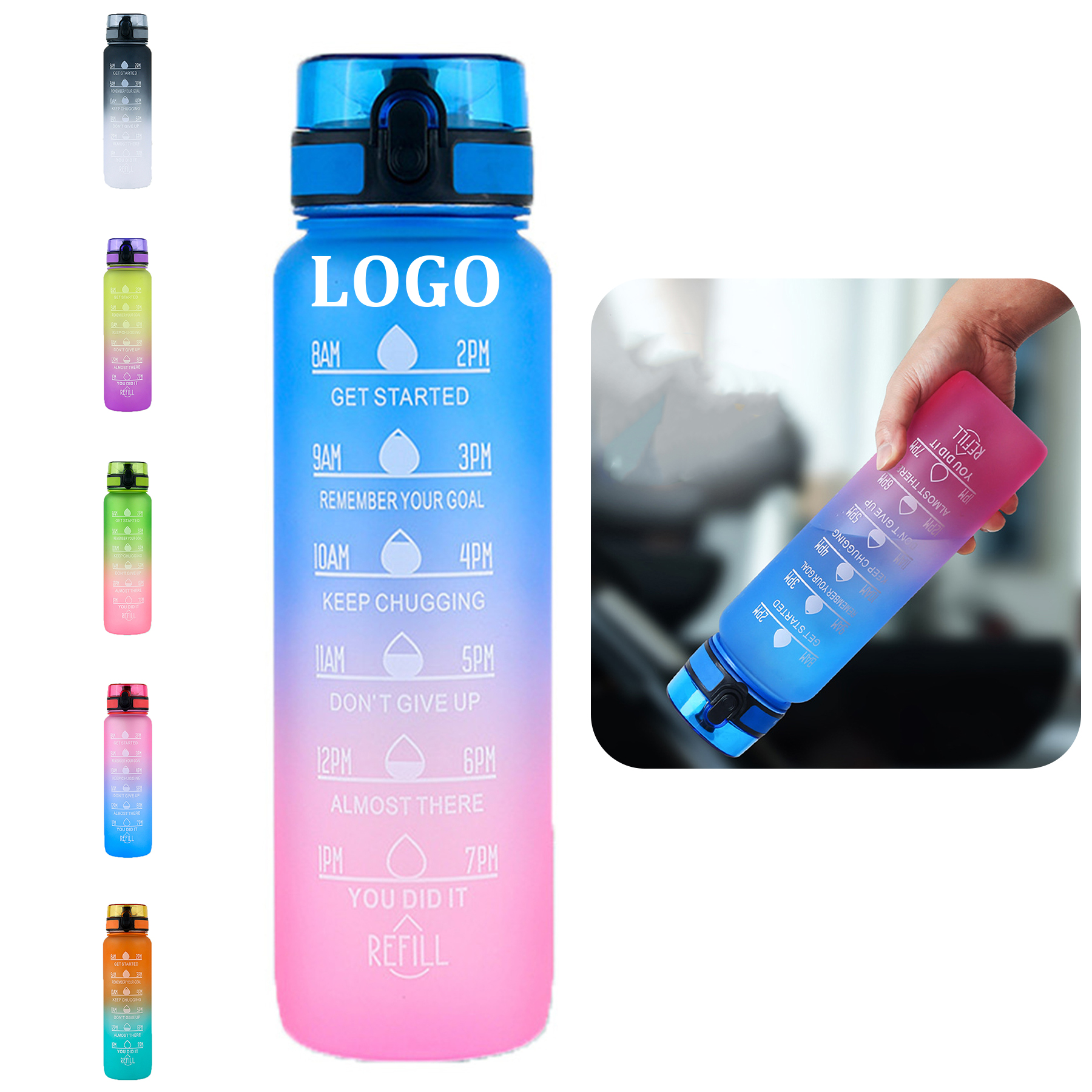 32oz Colorful Water Bottle 1