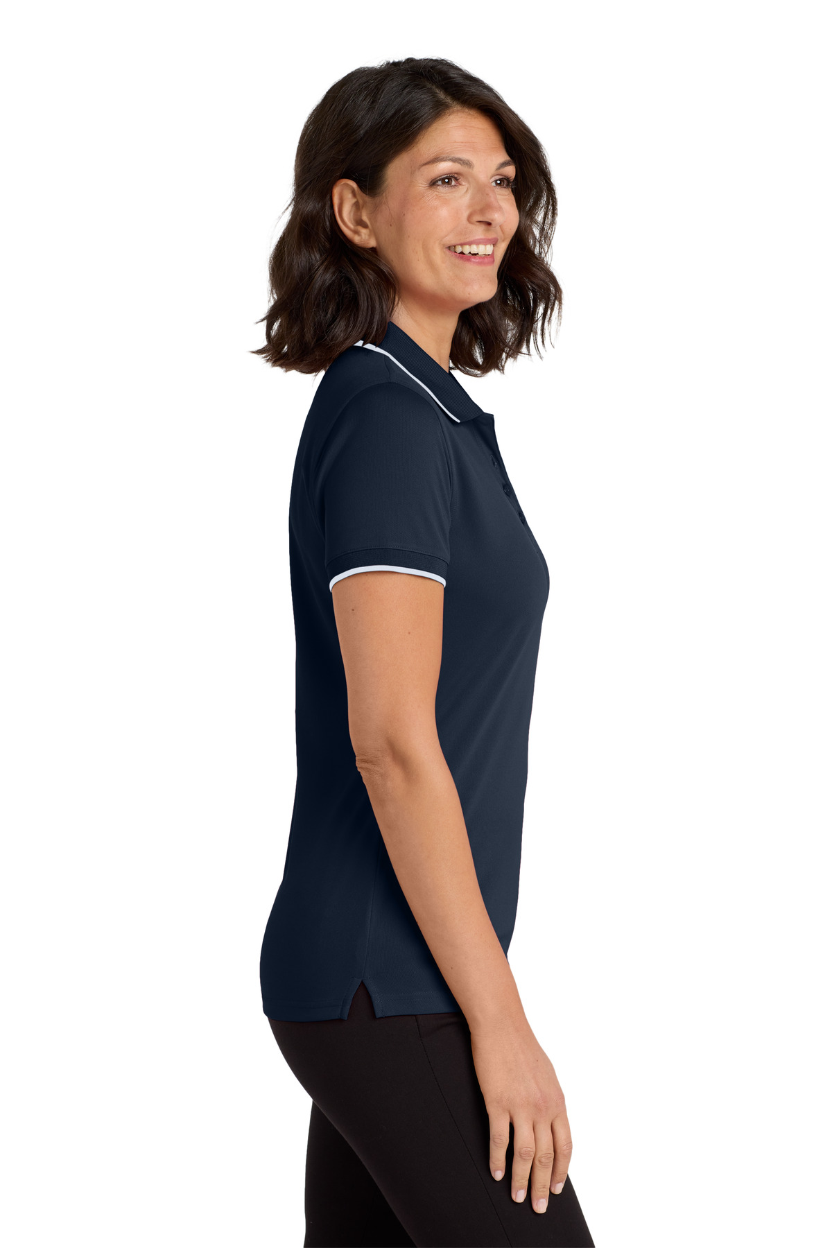 Port Authority Women's Dry Zone UV Micro-Mesh Tipped Polo. LK111 16