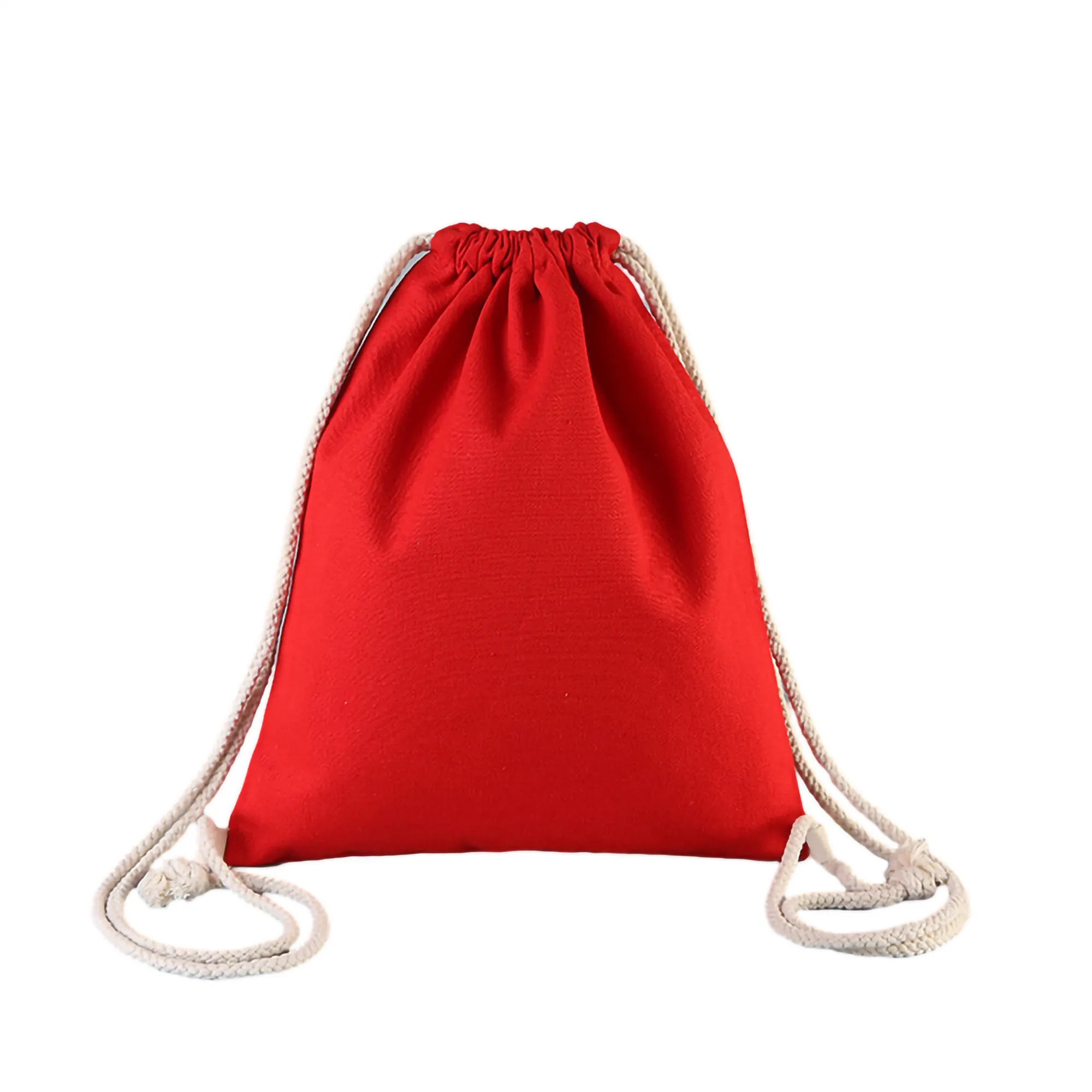 Canvas Drawstring Bag Bundle Pocket MOQ 100PCS 7