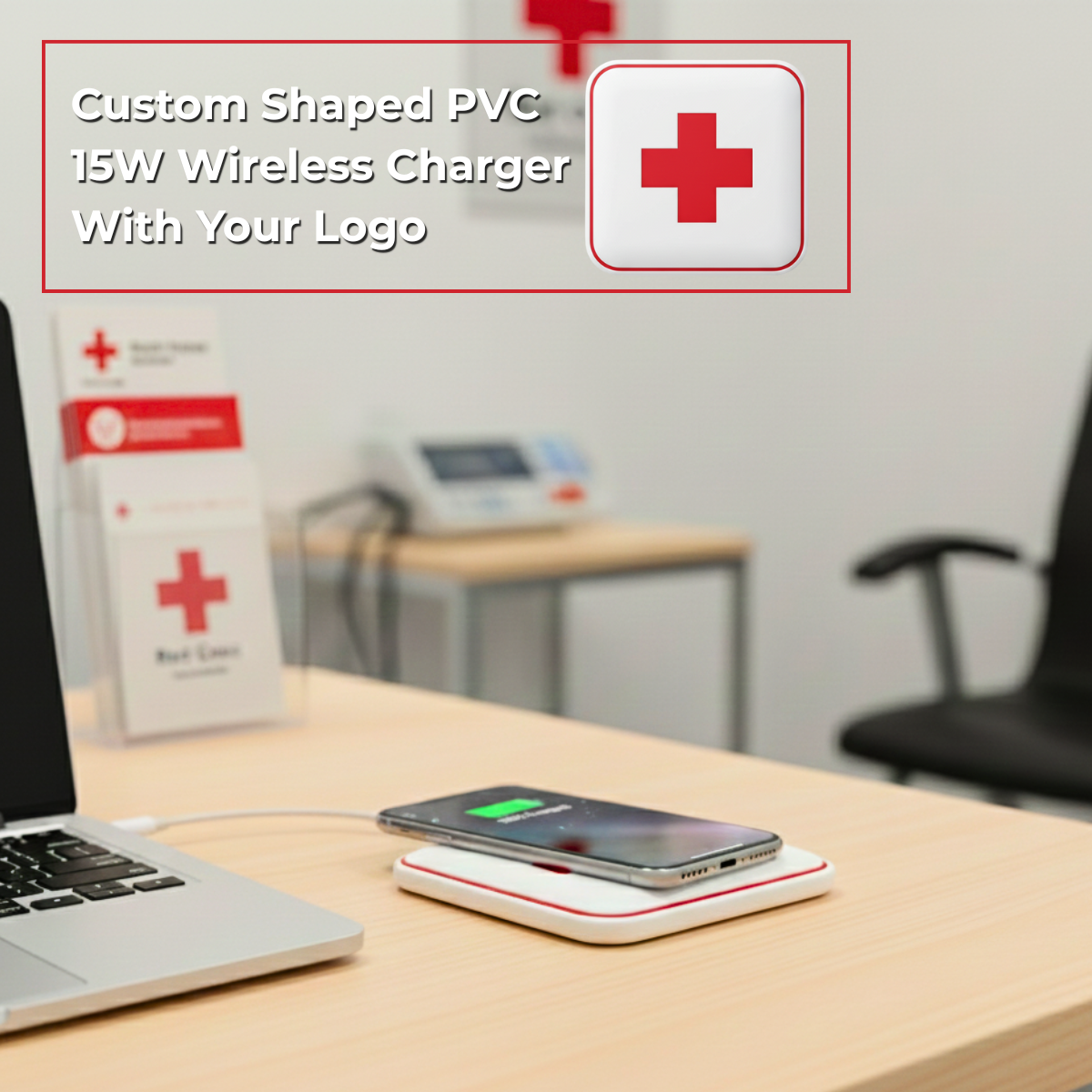 Custom Shaped PVC 15W Wireless Charger with Your Logo 2