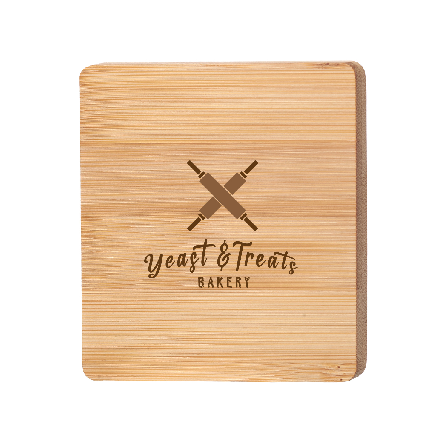 Square Bamboo Coaster with Bottle Opener (2 Color Imprint) 2