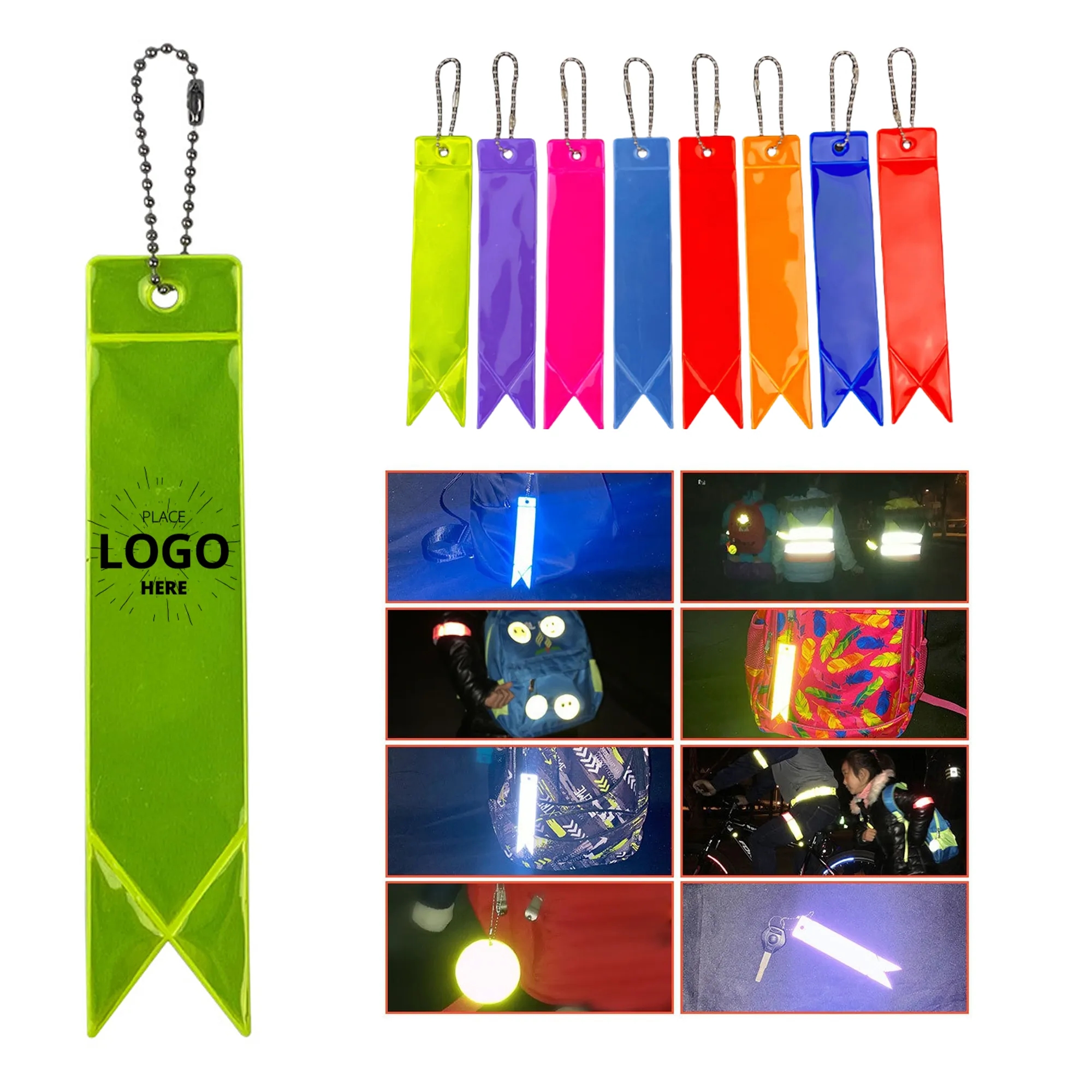 Safety Reflector Pendants Reflective Keychain 2