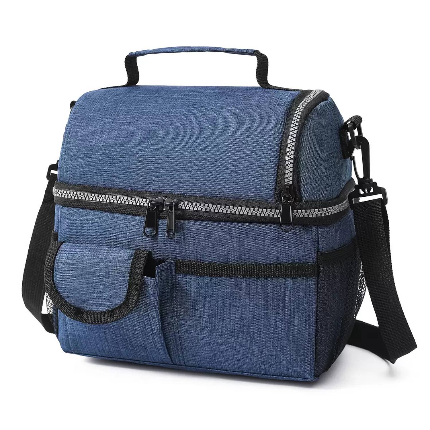 9L Double Decker Oxford Insulated Cooler Lunch Bag 14