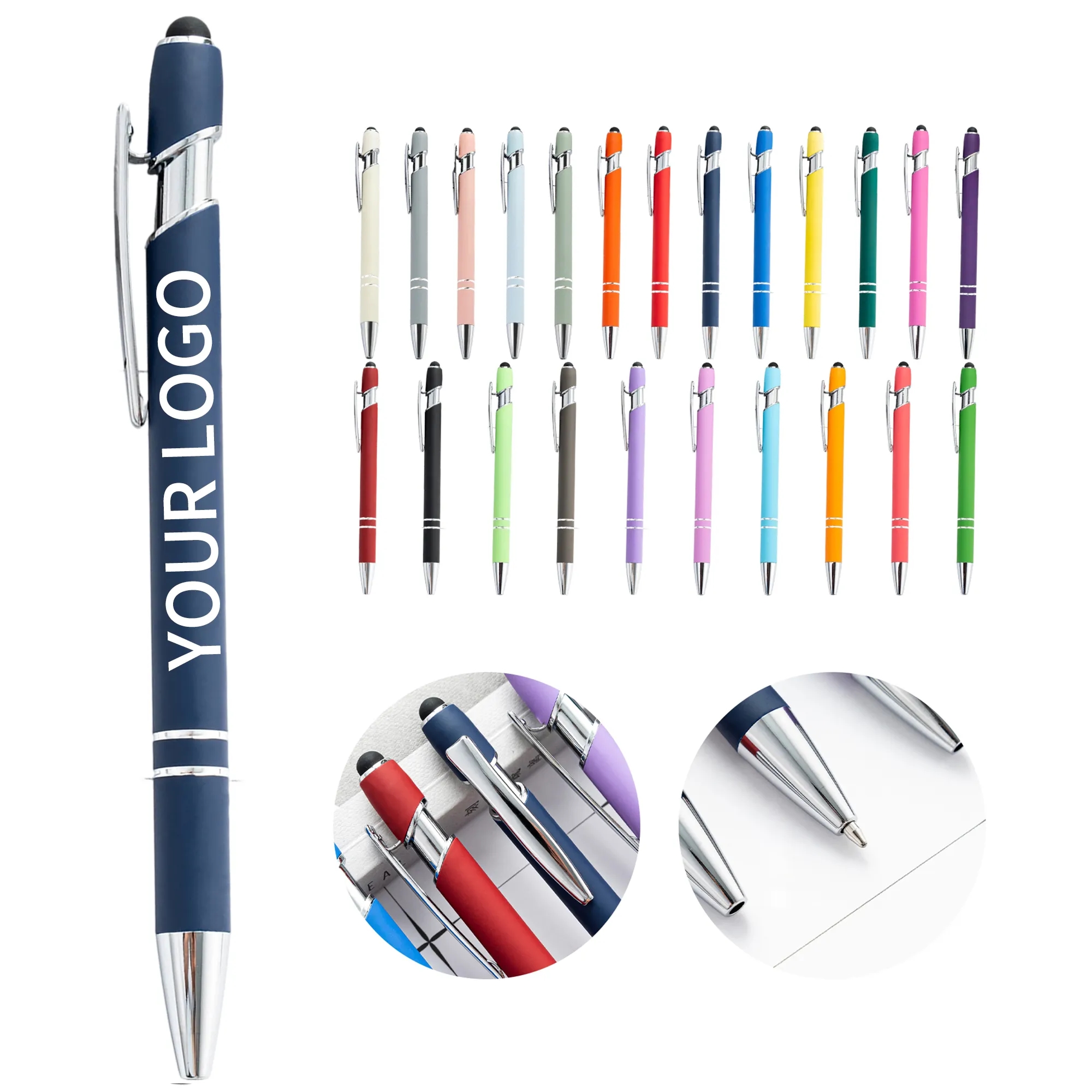 Plastic and Metal 2 in 1 Stylus Pen Portable and Reusable 11