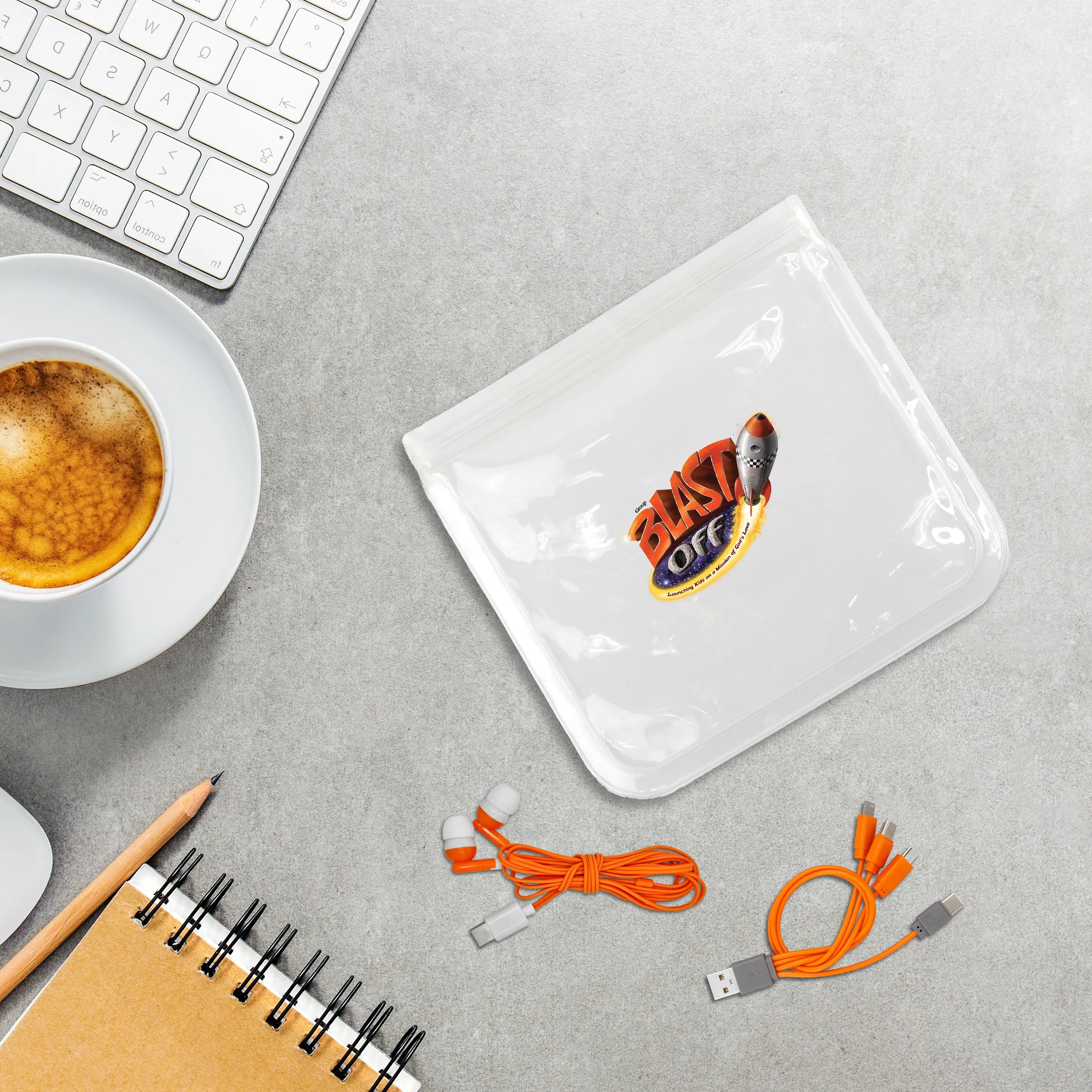 Clear Cable & Ear Bud Set 16