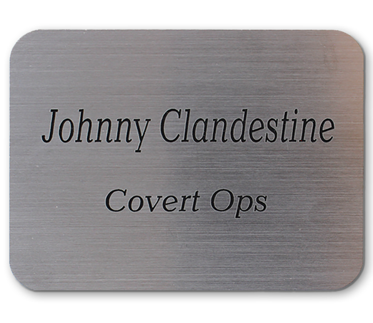 The Sparta engrave only name badge 6-9 sq" 2