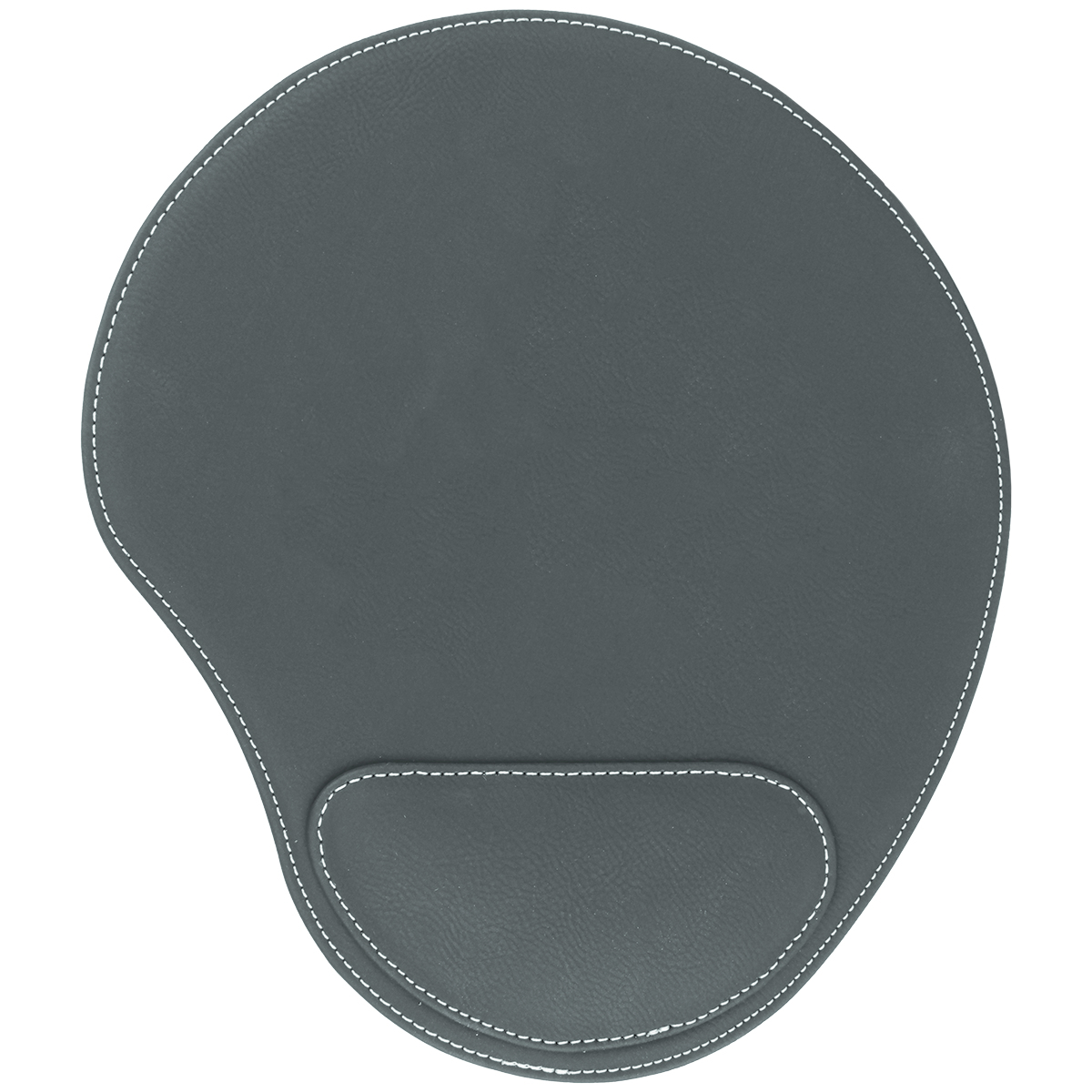 Black/Silver Leatherette Mouse Pad 2