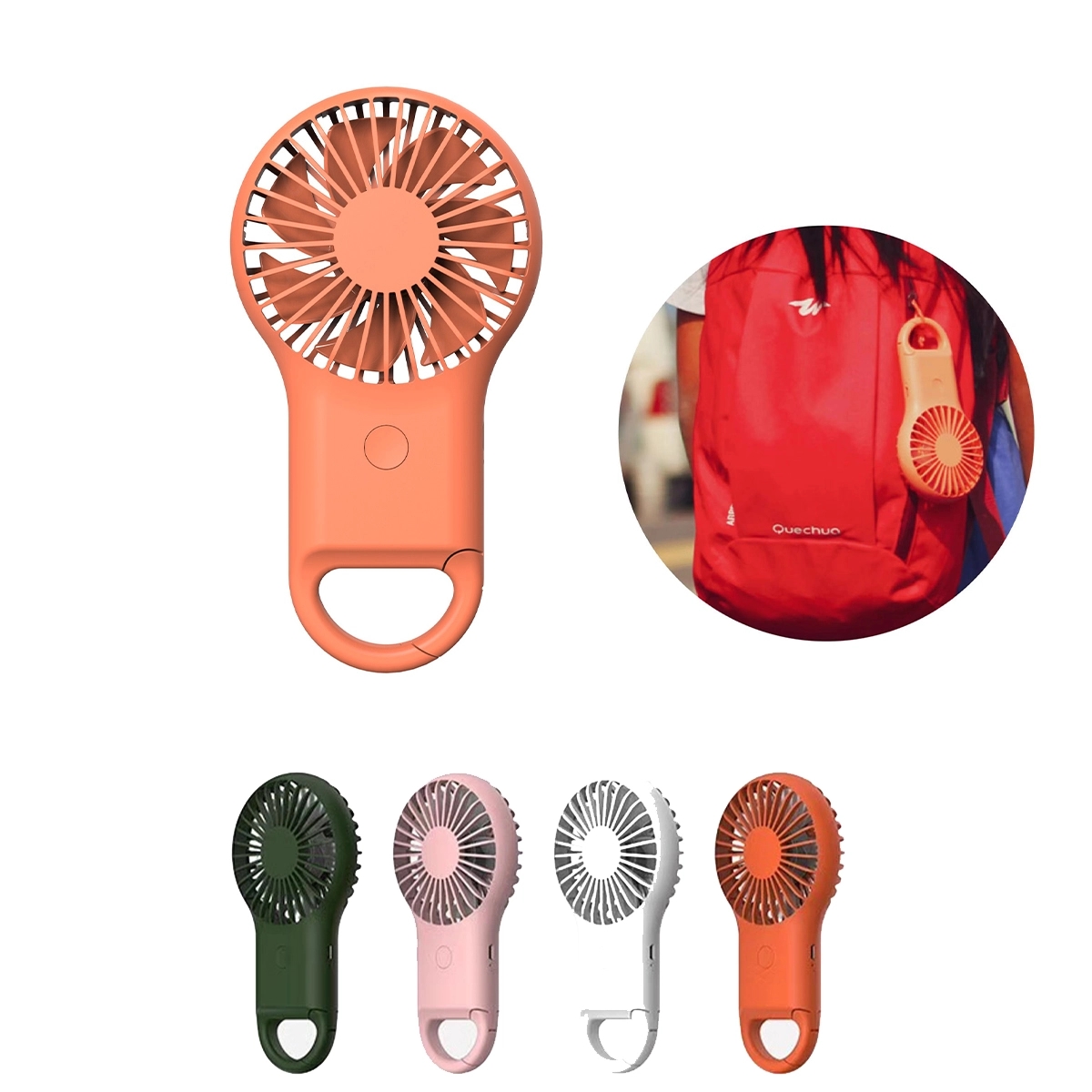 Outdoor Carabiner USB Handheld Fan 2