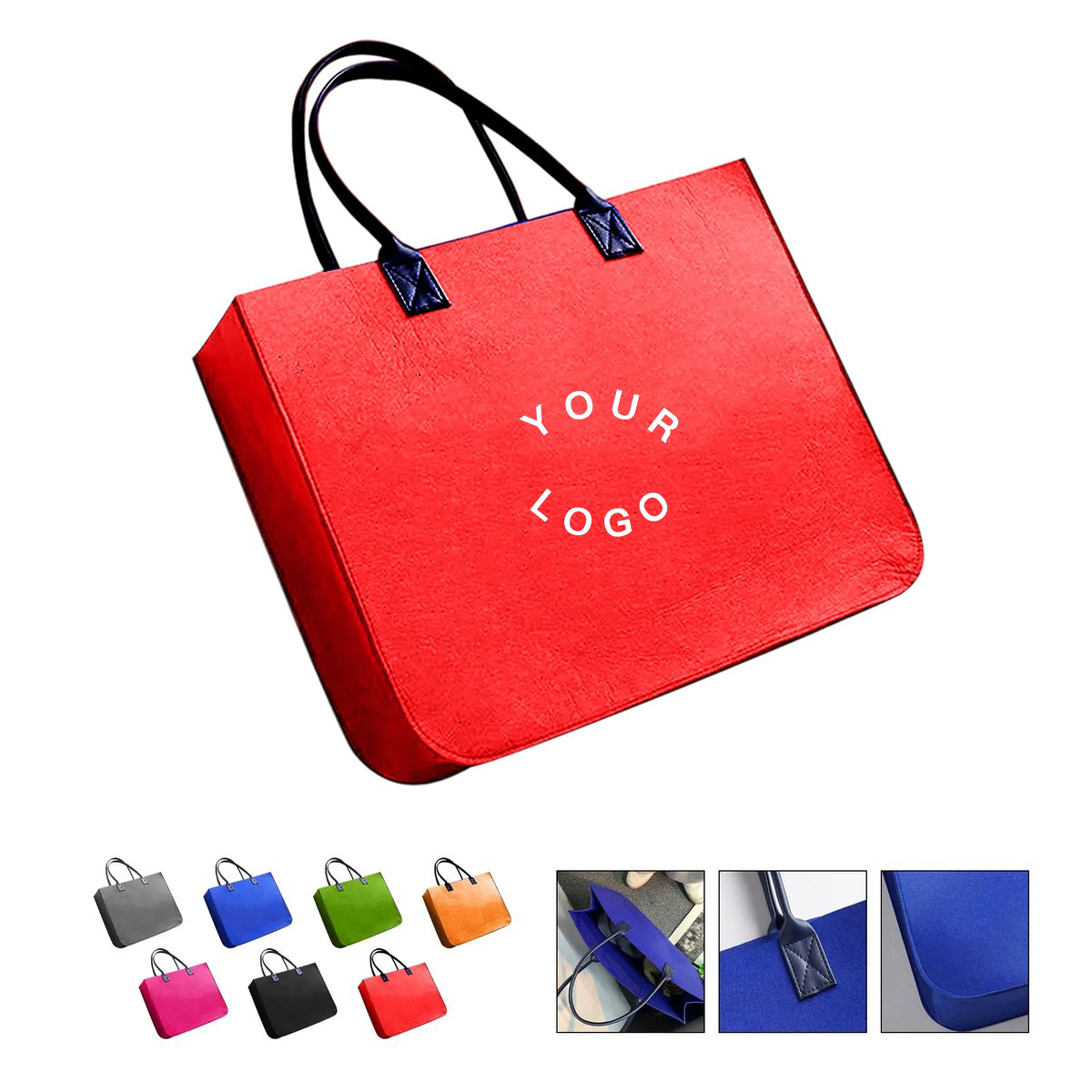 Felt Handbag with Spacious Interior 1