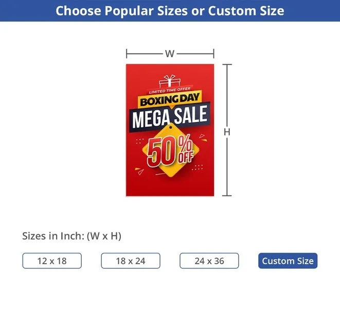 Yard sign (1ft x 1ft) SQFT 1