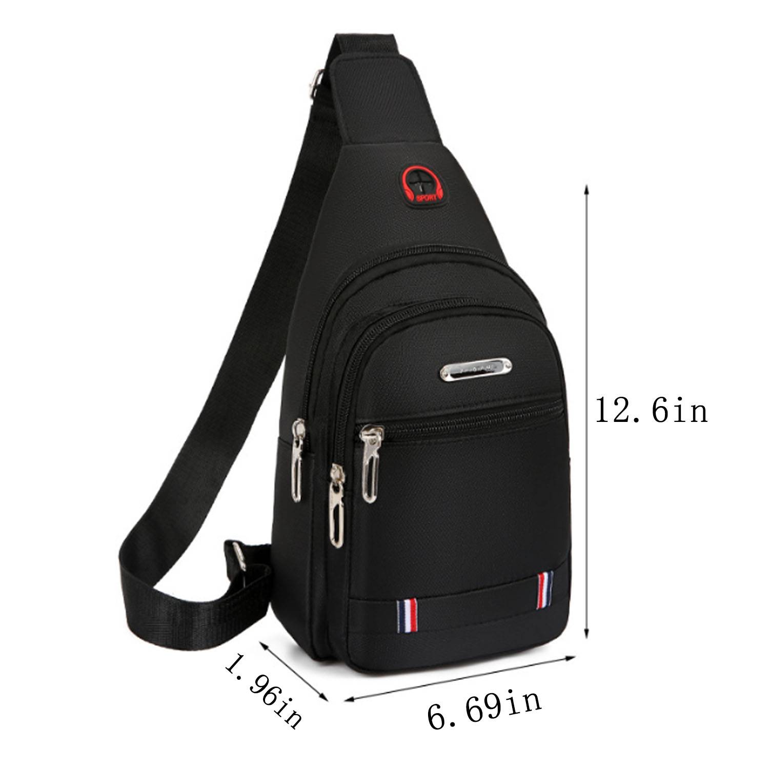 Waterproof Oxford Crossbody Sling Backpack 4