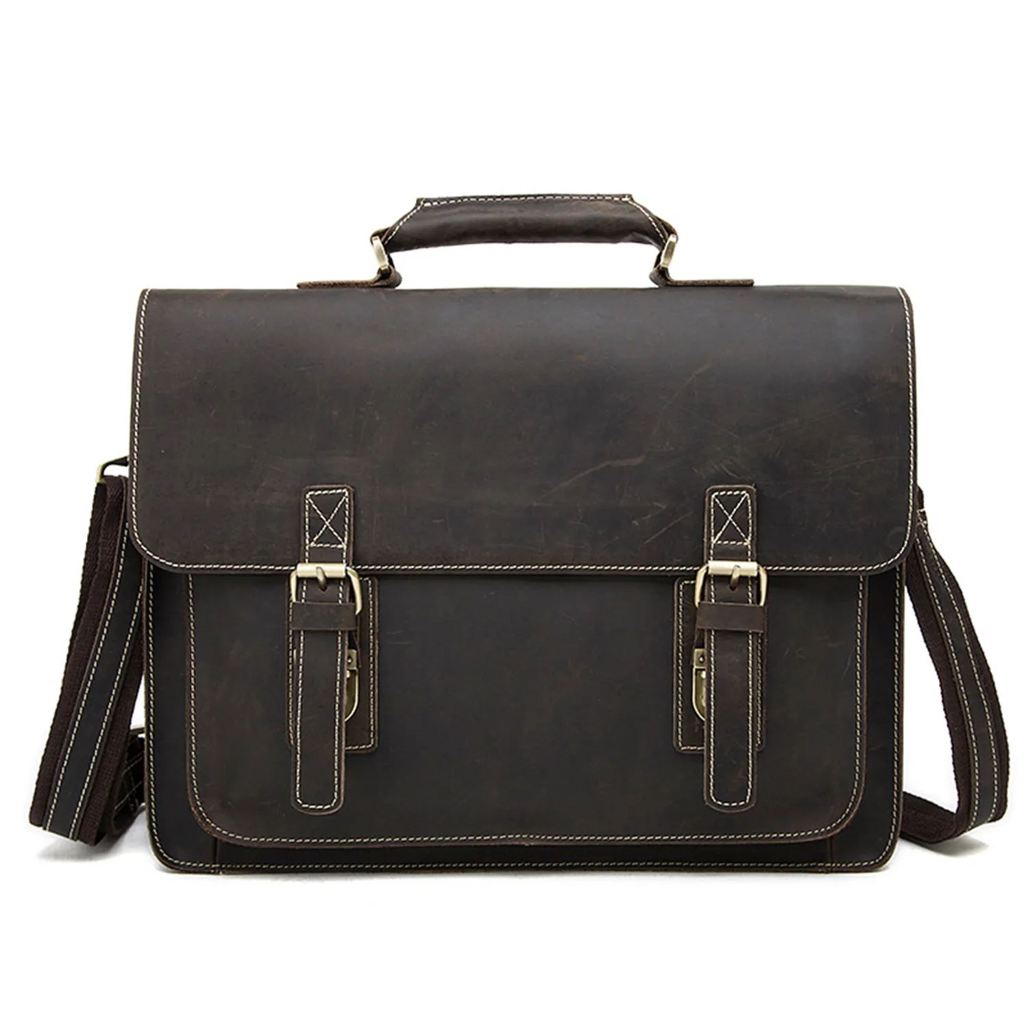 Real Leather Messenger Bag For Men And Women 2