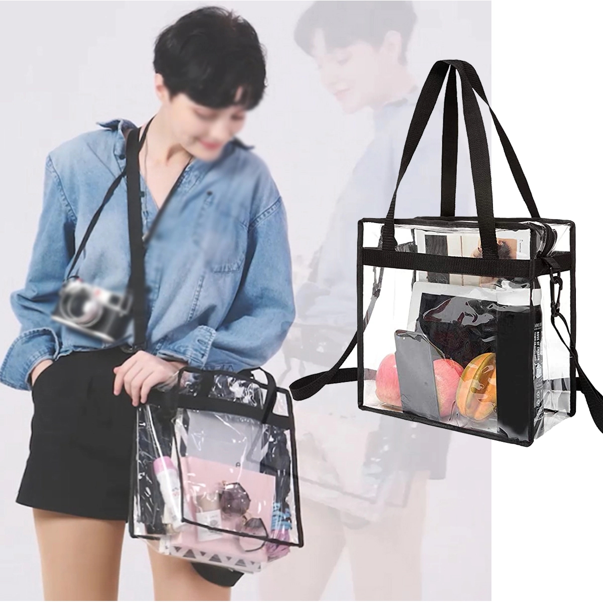 Clear Tote Bag With Zipper Closure 3
