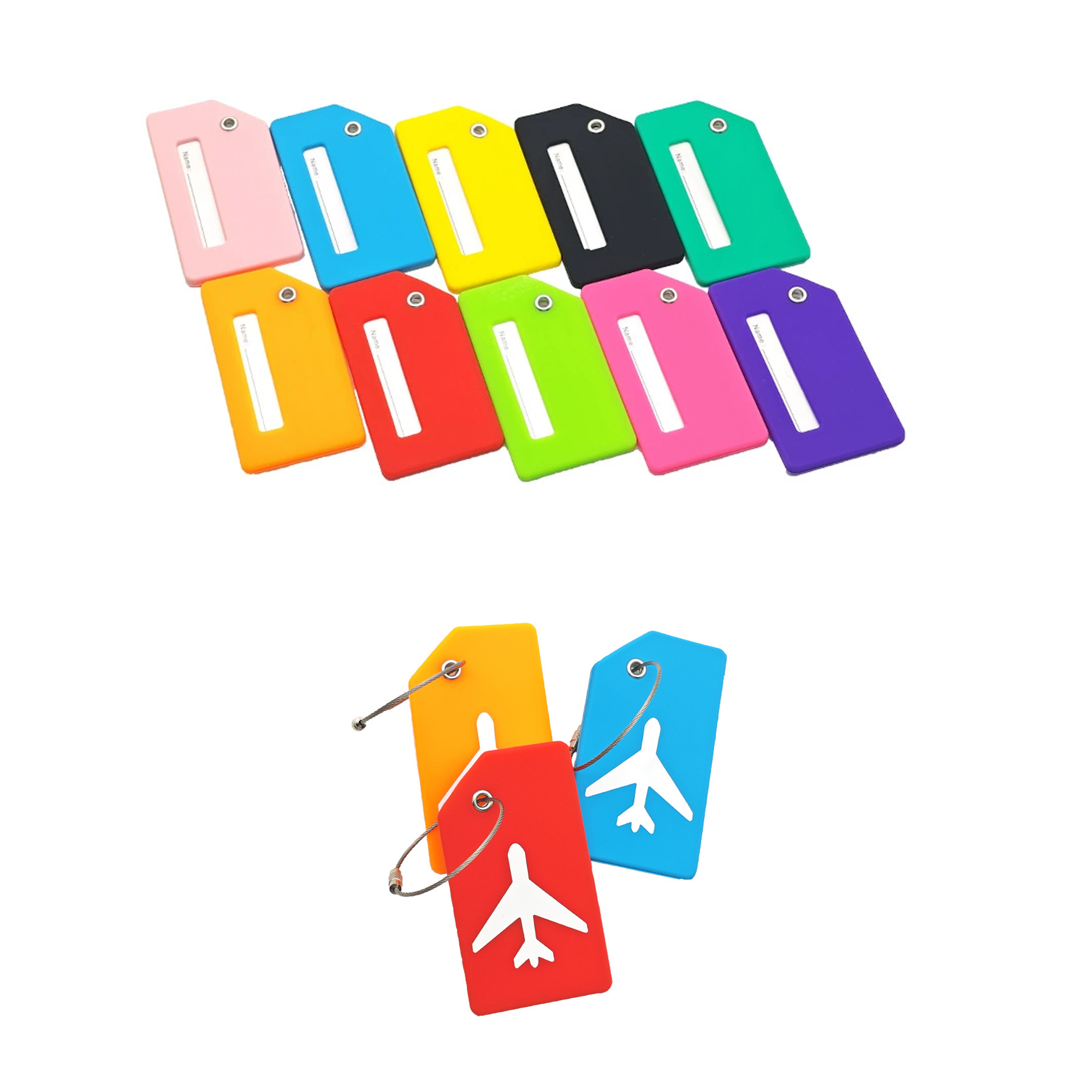 Silicone Luggage Tag With Name ID Card 2