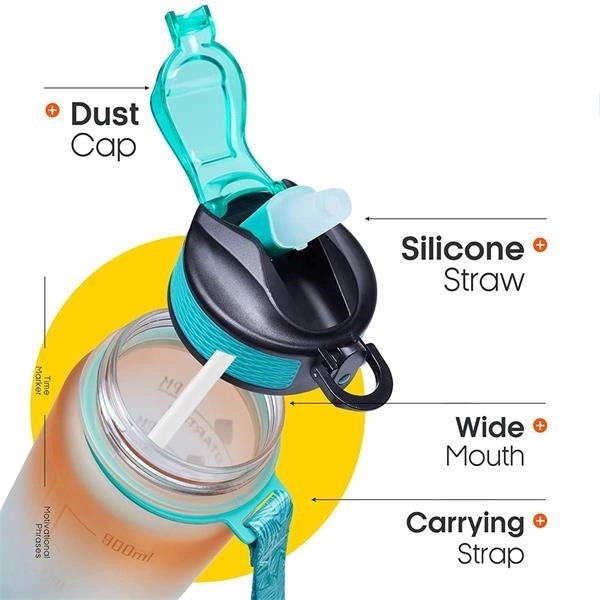 32 Oz Water Bottle With Time Marker 4