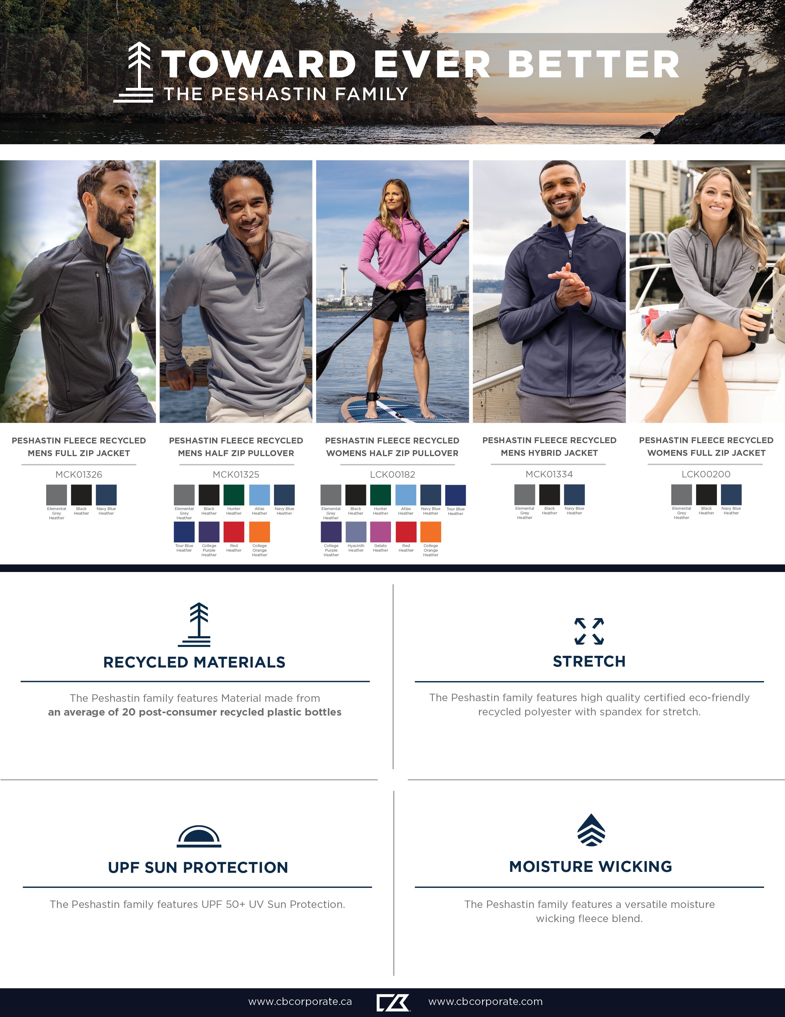 Peshastin Fleece Recycled Mens Full Zip Jacket