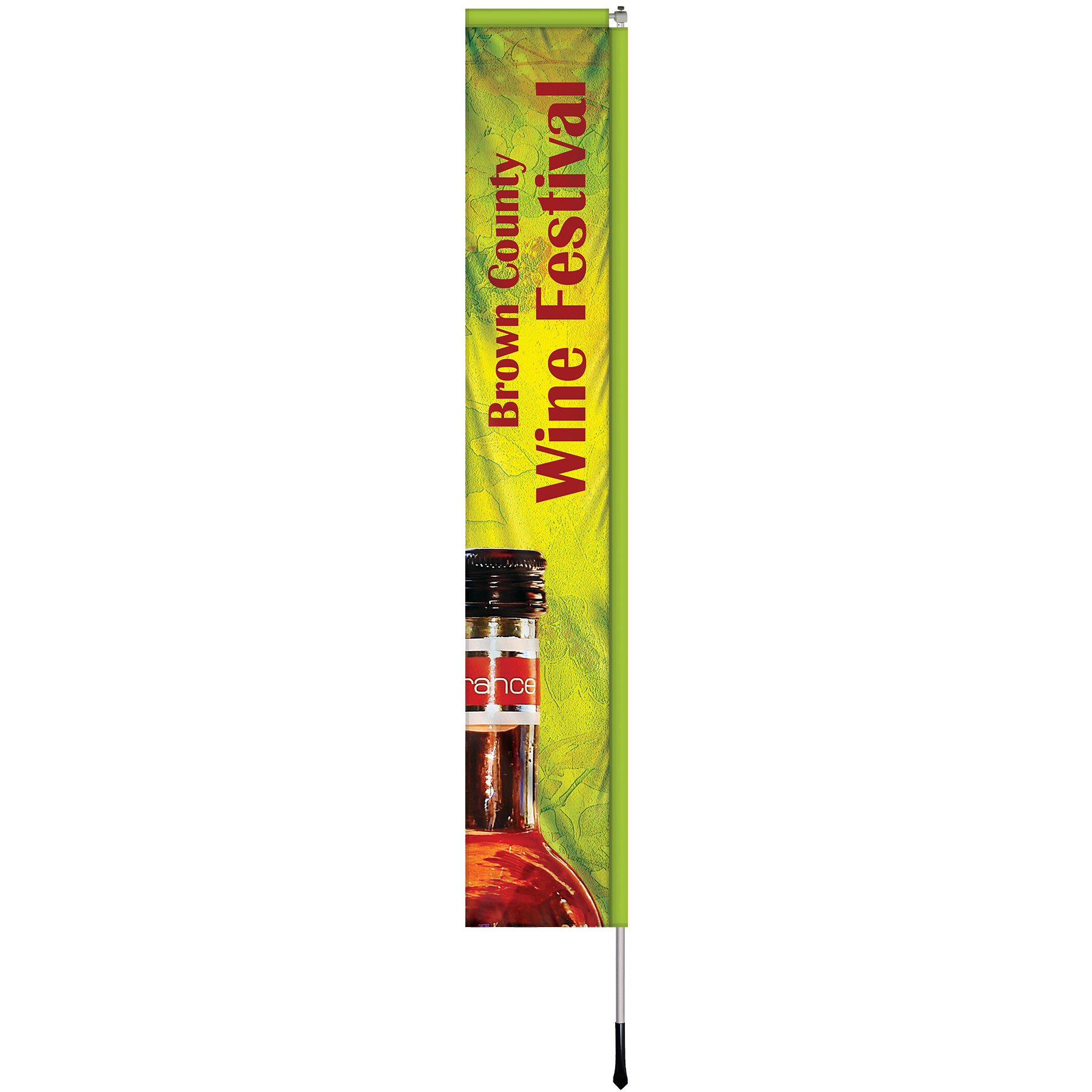 2' X 12' Custom Double Sided Windchaser Flag Kit 4
