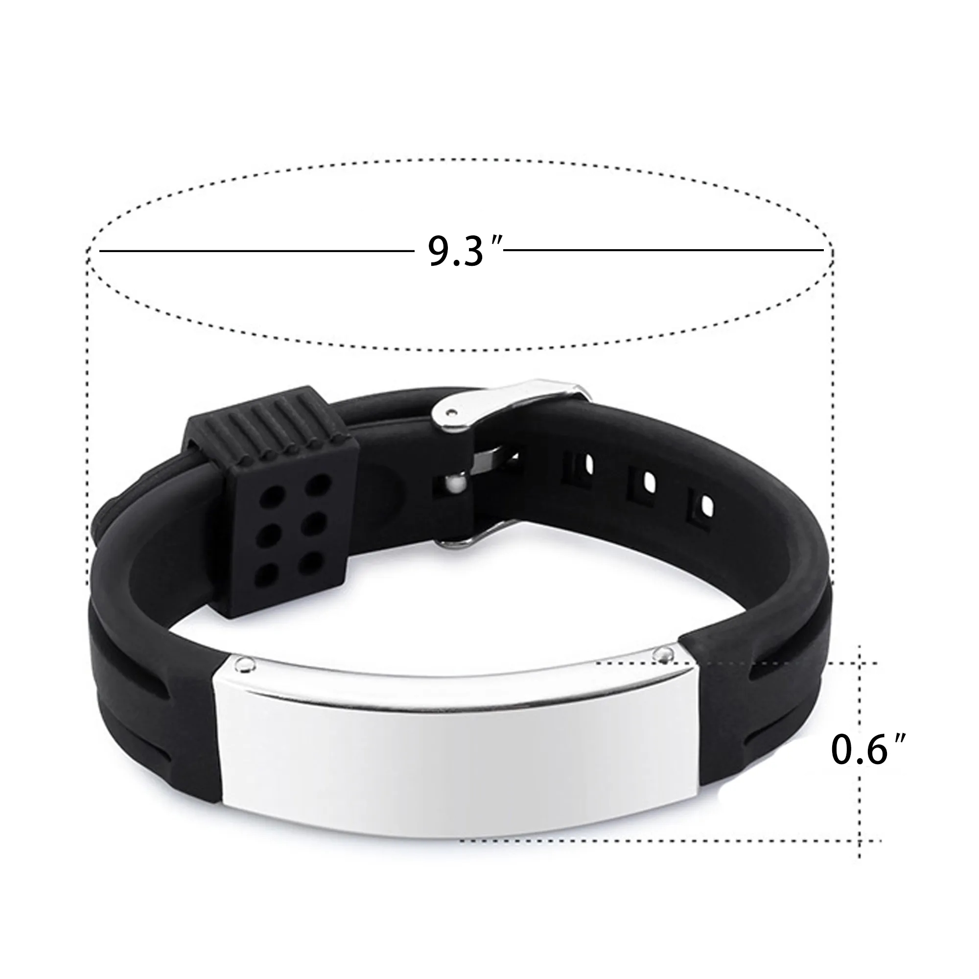 Adjustable Engraved Titanium Bracelet 5