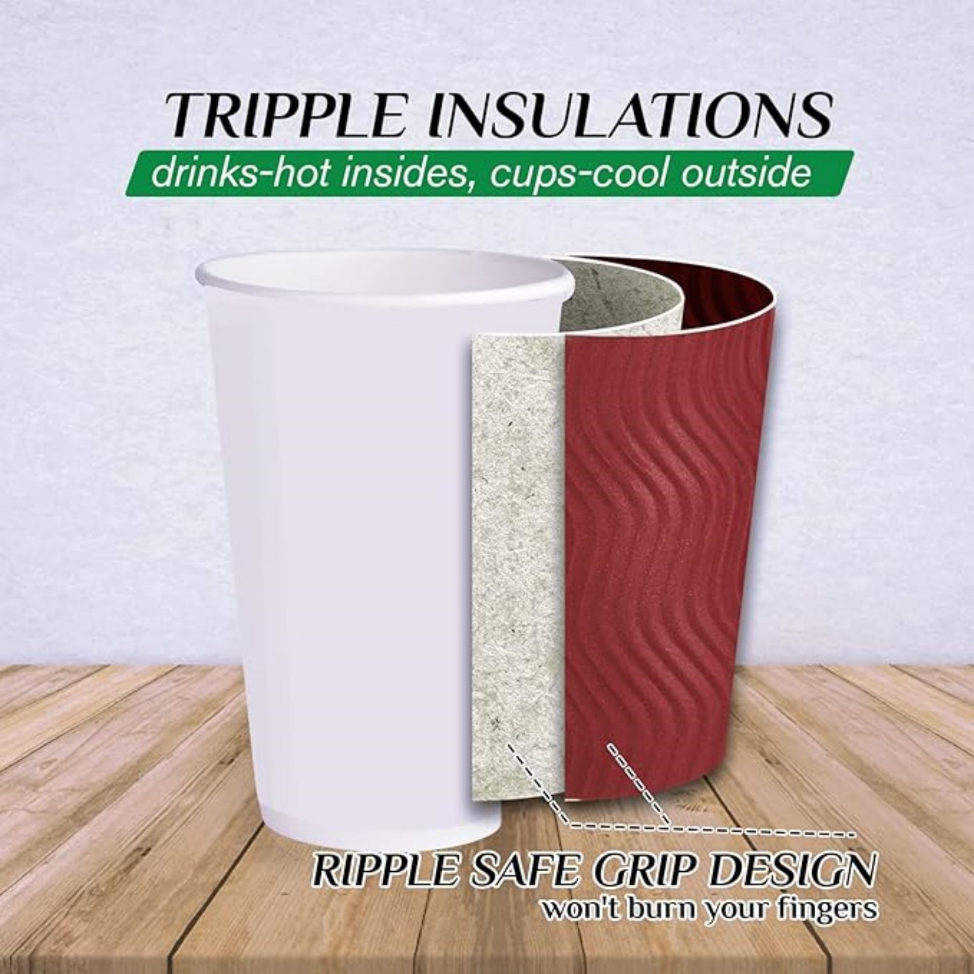 50 Pack 16 oz Disposable Paper Cups, custom paper cup with logo imprint 5