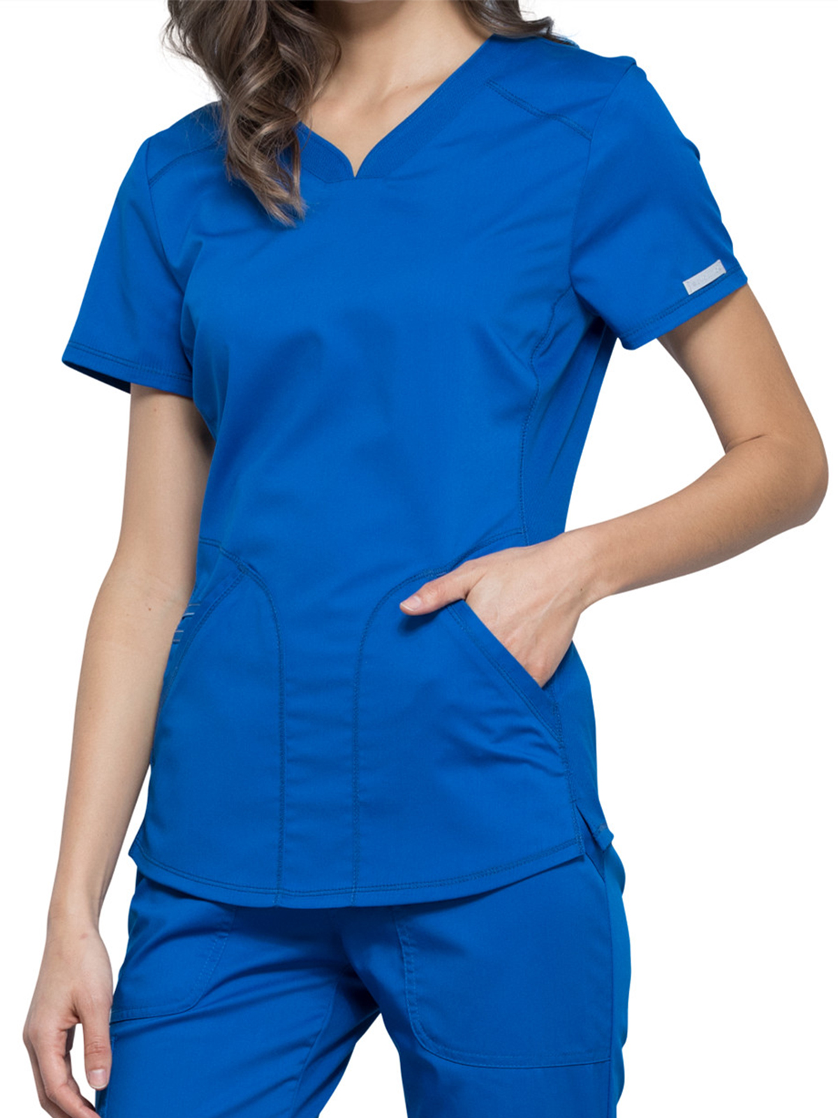Cherokee - Workwear Revolution - Women's 2-Pocket V-Neck Top 16