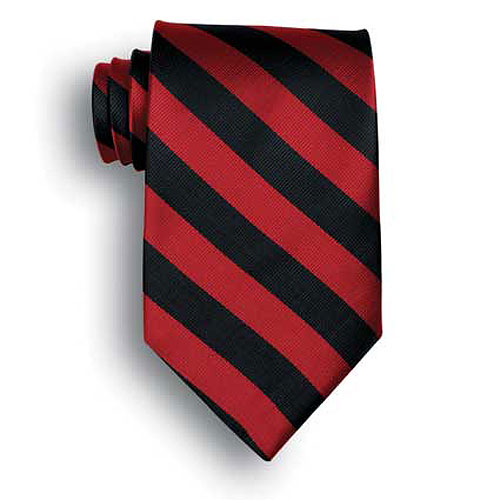 School Stripes Tie - Black/Red 2