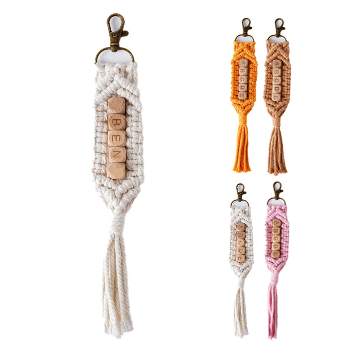 Colorful woven keychain