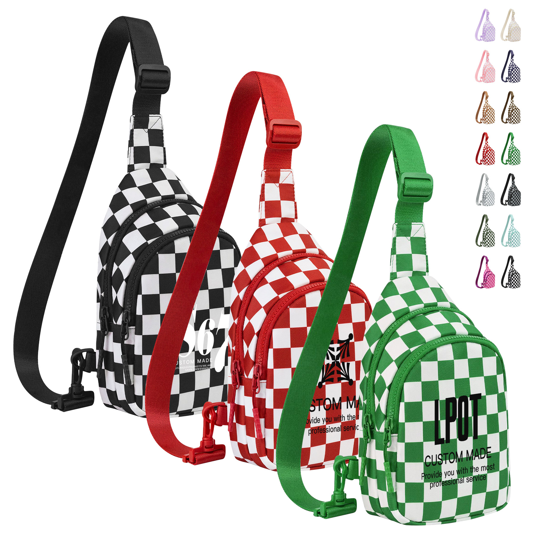 Plaid Crossbody Sling Bag 10