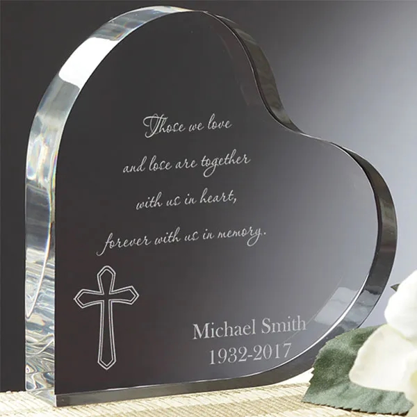Clear Crystal Heart Shaped Paperweight 5
