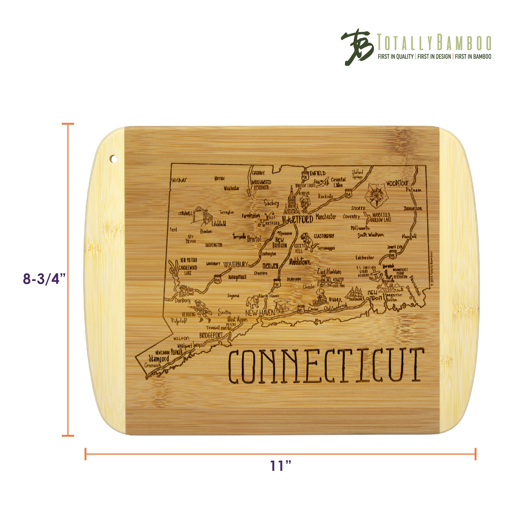 A Slice of Life Connecticut Serving & Cutting Board 2