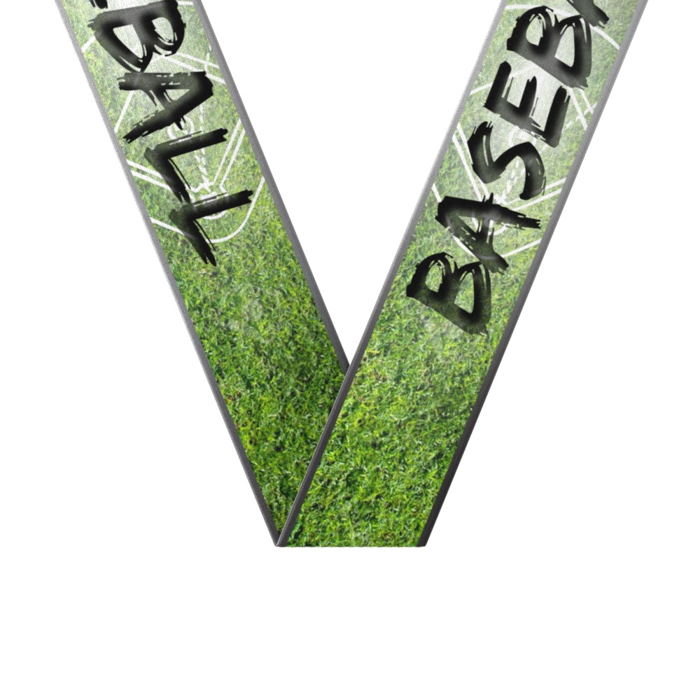 1-1/2" x 34" Sublimated Baseball Sewn Through Neckband