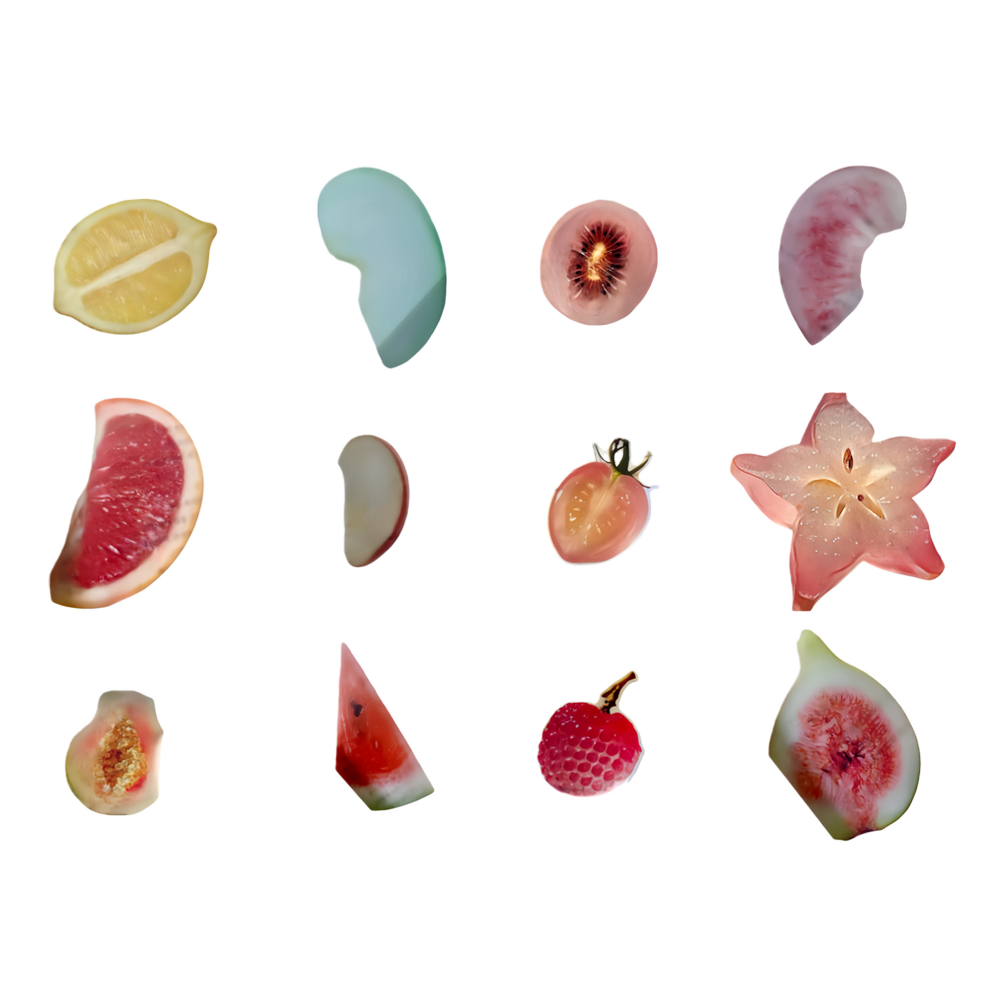 PVC Fruit Creative Transparent Bookmark 3