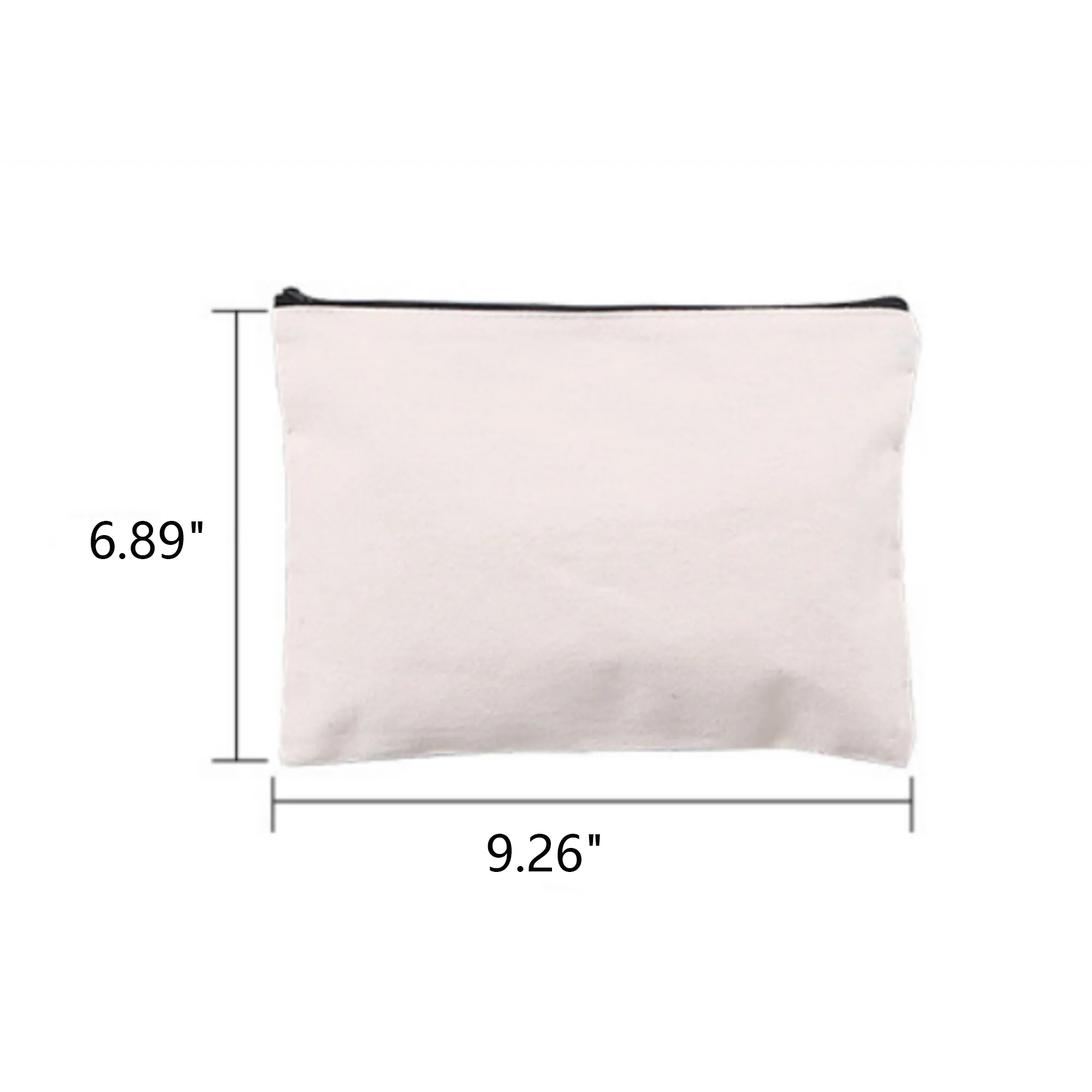 Multipurpose Canvas Color Zippered Pouch, custom tote bag with logo imprint 2