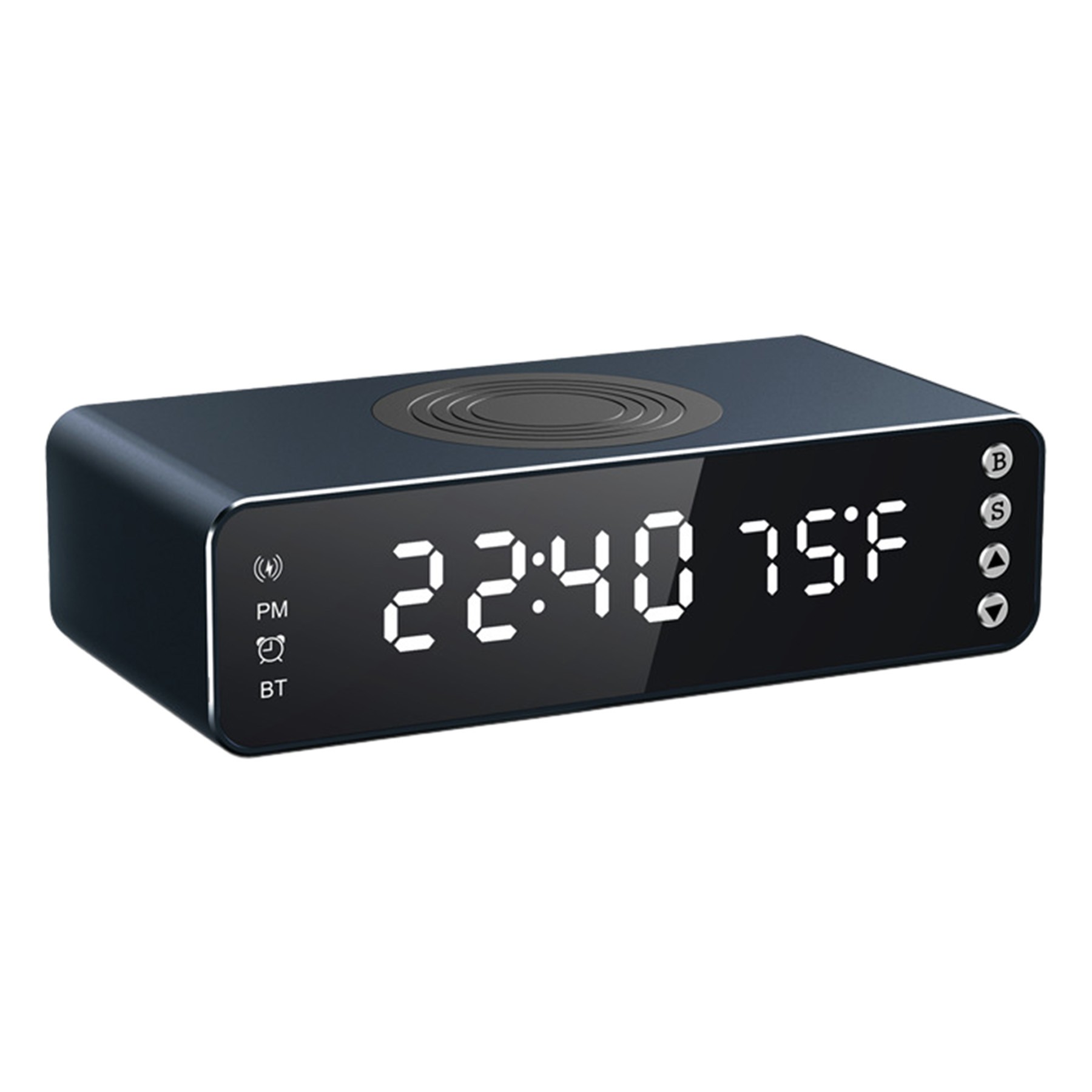 Wireless Charging Bluetooth Speaker Alarm Clock 3