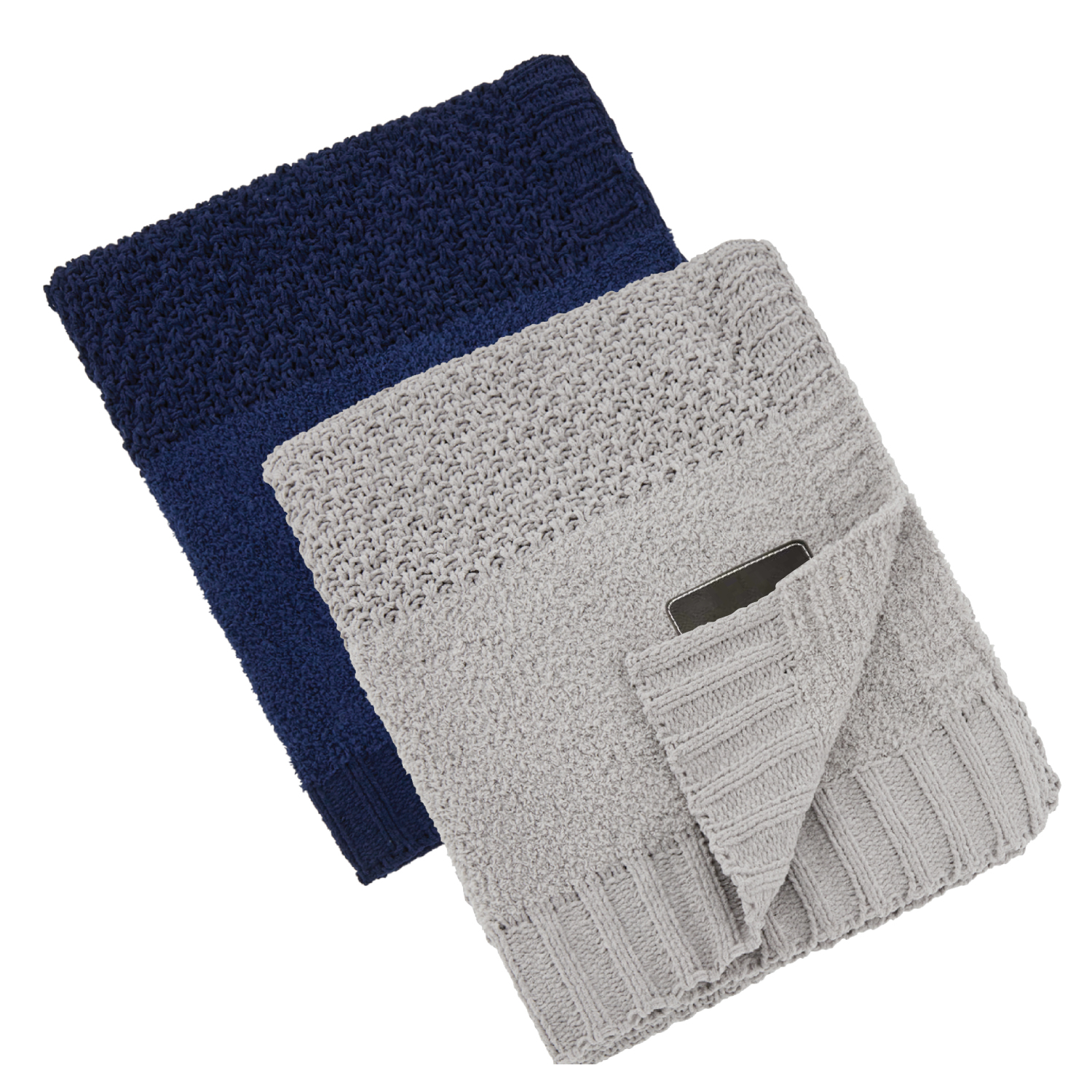 Crochet Knit Blanket, 50x60, with Lasered logo patch, NO SETUP CHARGE 11