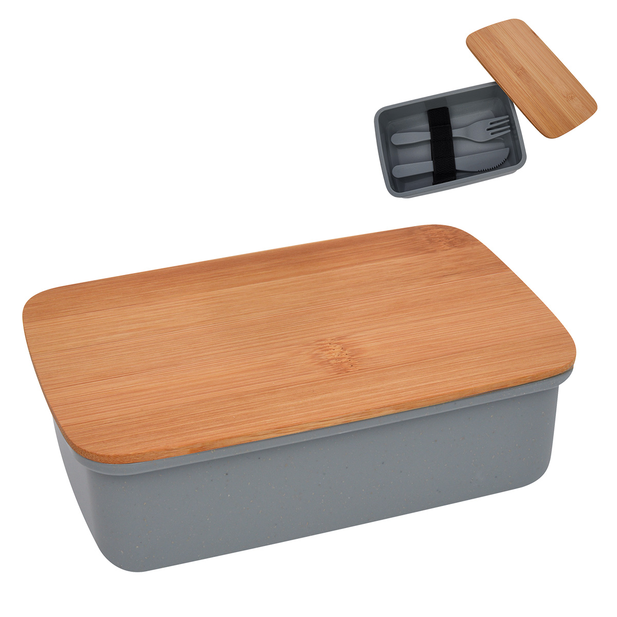 Wheat Lunch Set With Bamboo Lid 6