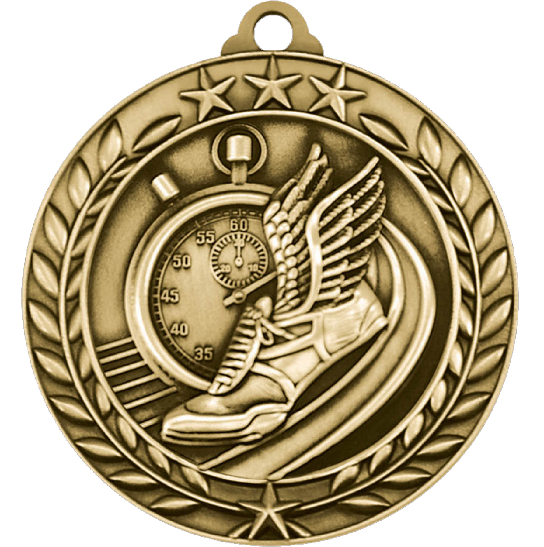 Stock Small Academic & Sports Laurel Medals: Track 5