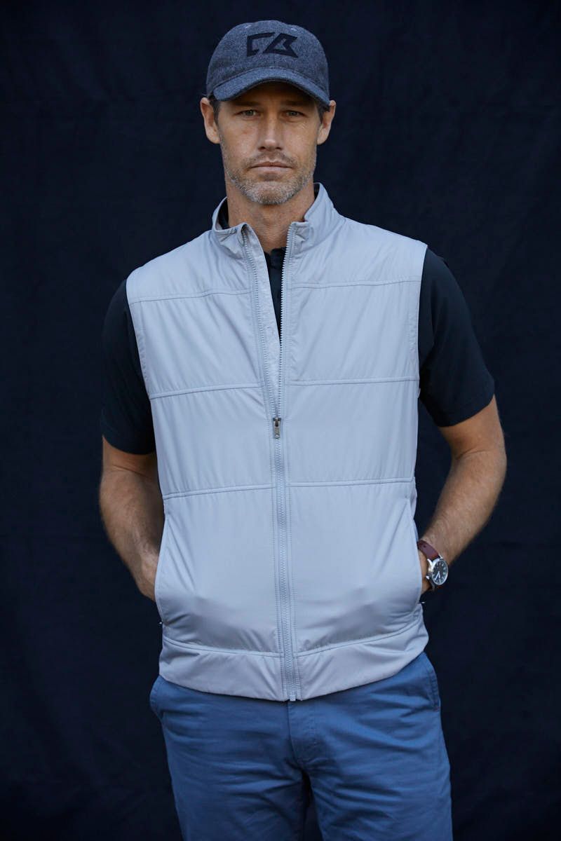Cutter & Buck Stealth Recycled Hybrid Quilted Mens Windbreaker Vest 45