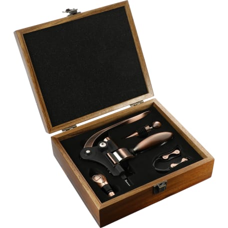 Graze Wood and Metal Wine Set 3