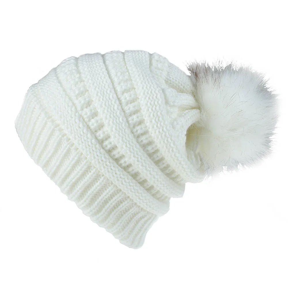 Custom Thick Knitted Multiple Color Blend Beanie Winter Hat 5