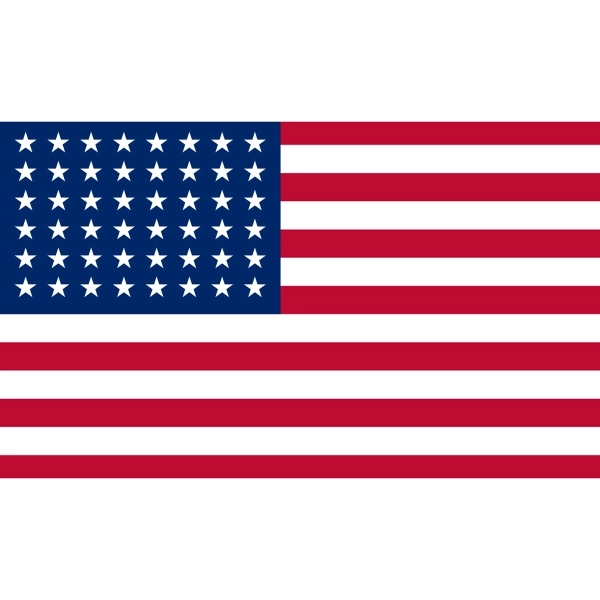 Historical US 48 Stars Flag 1