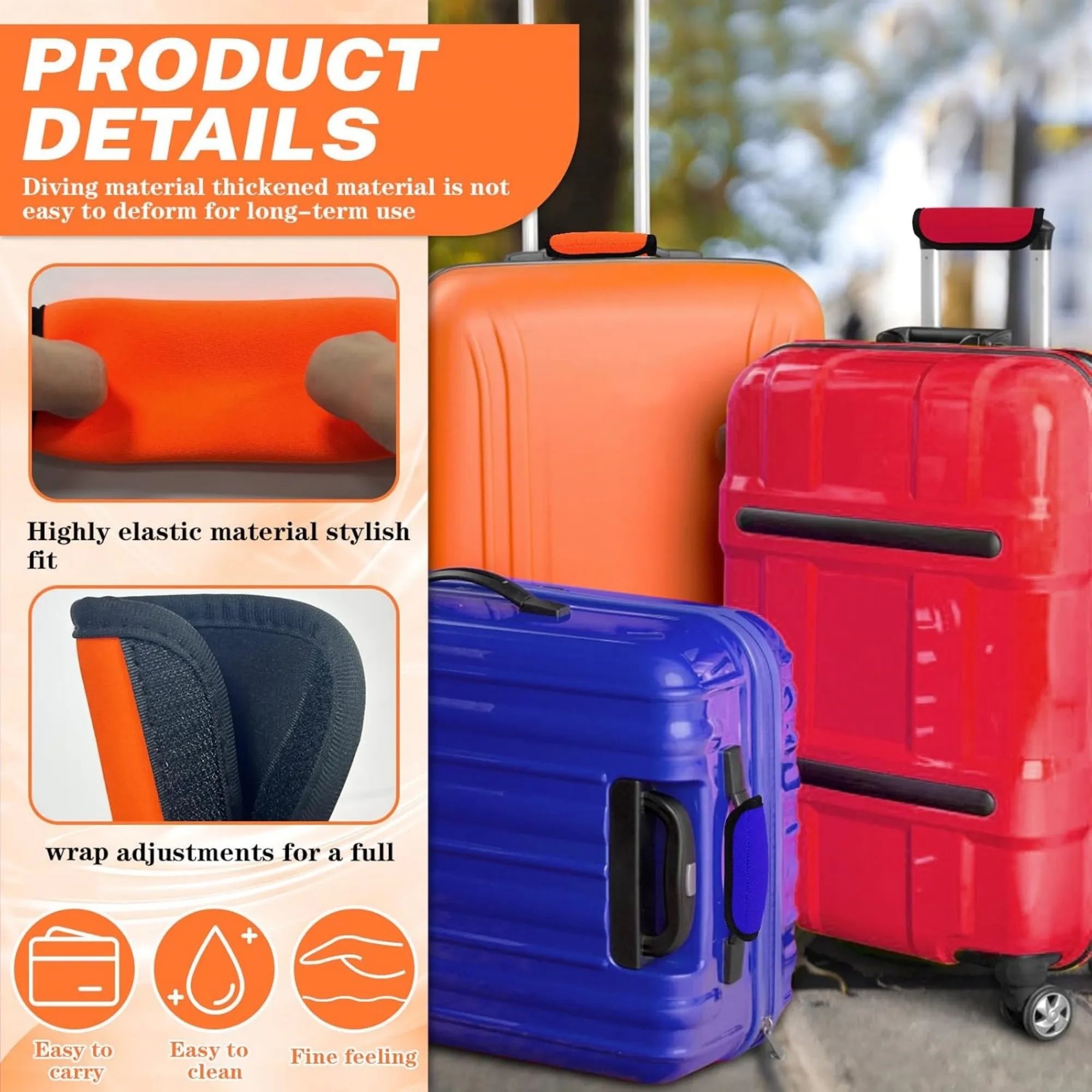 Neoprene Waterproof Luggage Handle Grip Cover 27