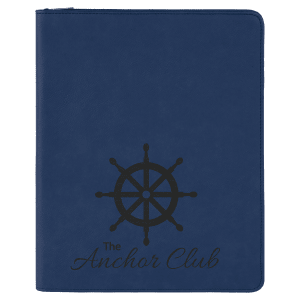 9 1/2" X 12" Zipper Laserable Leatherette Portfolio With Notepad 5