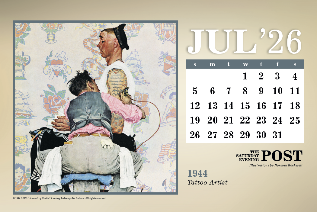 Triumph® Calendars The Saturday Evening Post Large Desk Calendar 32