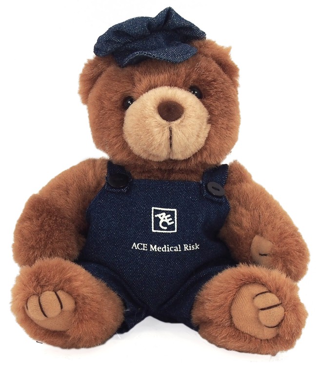 8" Engineer Bear with one color imprint 2