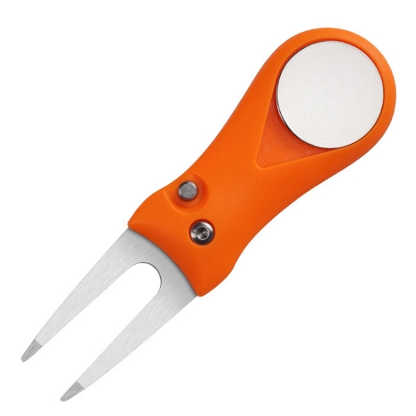 2-in-1 Foldable Golf Divot Repair Tool 1